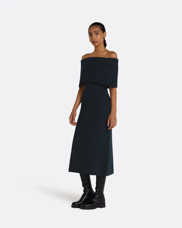 Women Safiyaa Risette Navy Knit Dress Navy Knitwear