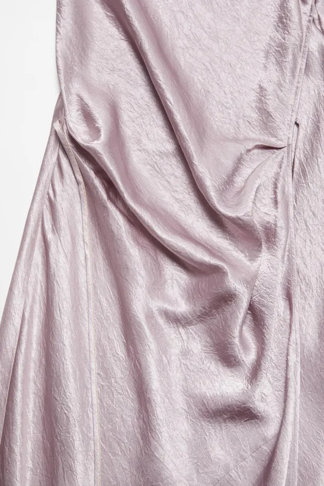 Women Satin Dress Light Lilac Purple Acne Studios Dresses