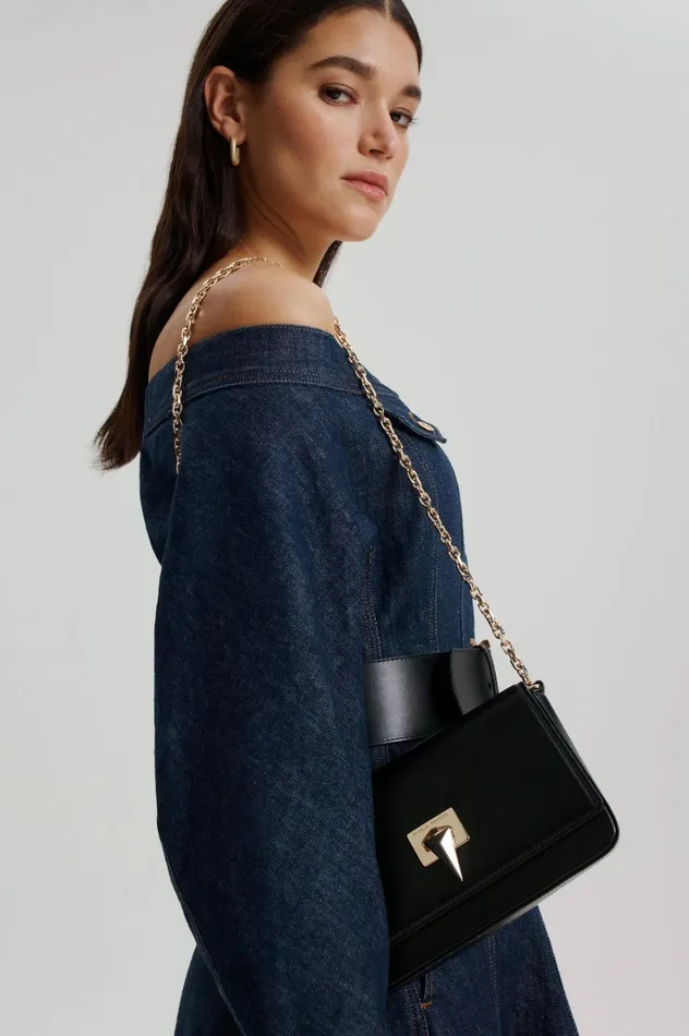Women Scanlan Theodore Bags TRIANGLE SLIM BAG Black