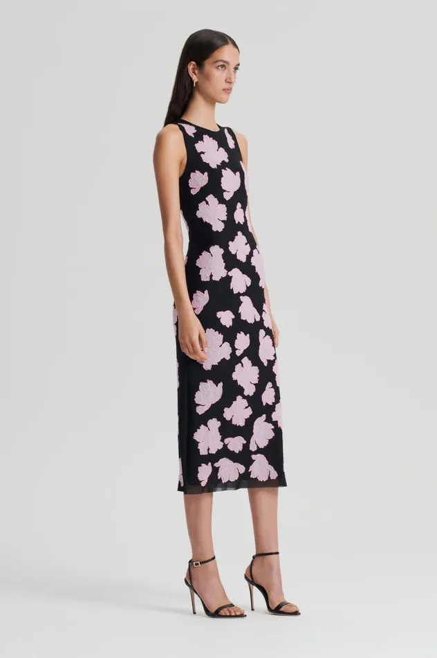 Women Scanlan Theodore Dresses EMBROIDERED FLORAL MESH DRESS Blackpink Women Scanlan Theodore Dresses EMBROIDERED FLORAL MESH DRESS Blackpink