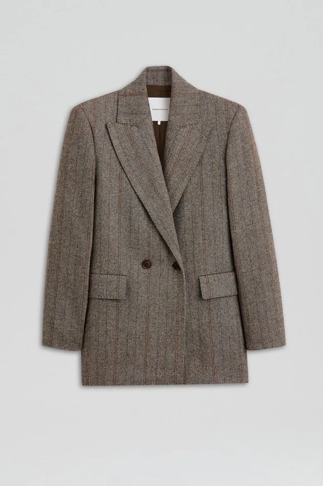 Women Scanlan Theodore Jackets HERRINGBONE WEAVE JACKET Moro Women Scanlan Theodore Jackets HERRINGBONE WEAVE JACKET Moro