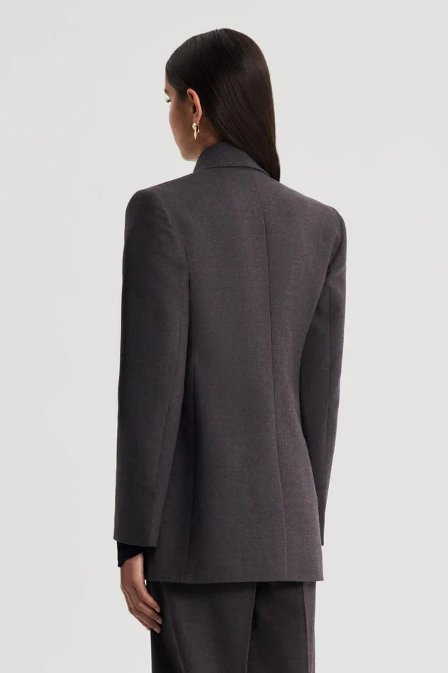 Women Scanlan Theodore Jackets STRIPE TAILORED JACKET Grey Women Scanlan Theodore Jackets STRIPE TAILORED JACKET Grey