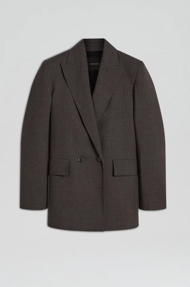 Women Scanlan Theodore Jackets STRIPE TAILORED JACKET Grey Women Scanlan Theodore Jackets STRIPE TAILORED JACKET Grey