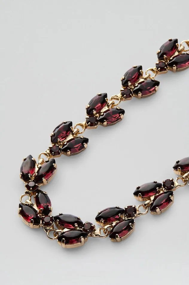 Women Scanlan Theodore Jewelry CRYSTAL LEAF CHOKER Mulberry Women Scanlan Theodore Jewelry CRYSTAL LEAF CHOKER Mulberry