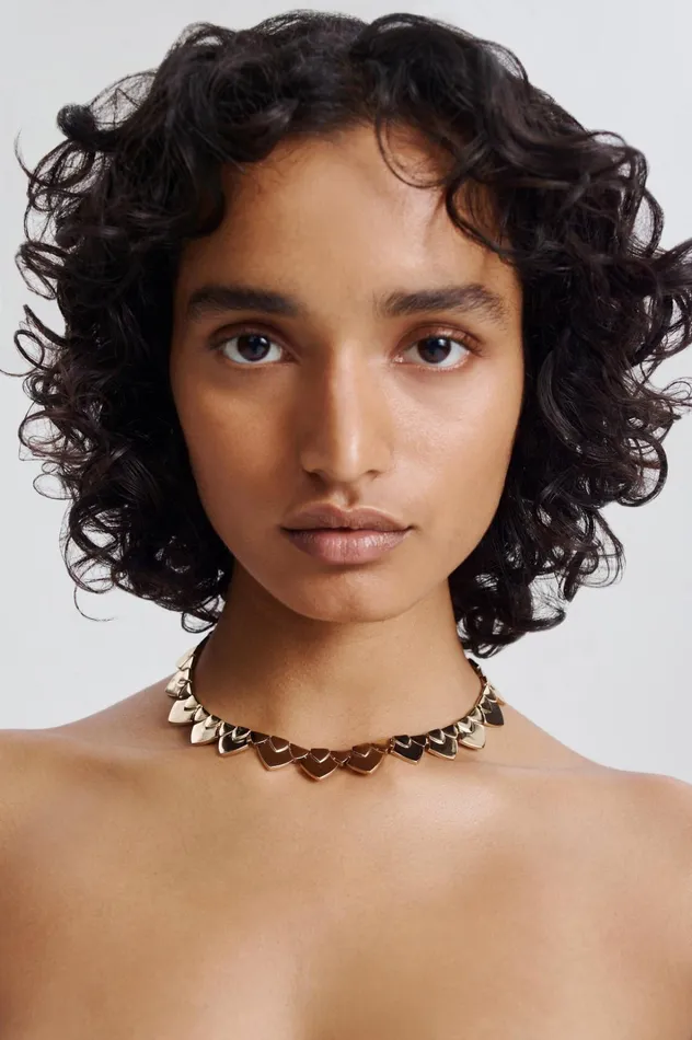 Women Scanlan Theodore Jewelry TRIANGLE CHOKER Lightgold