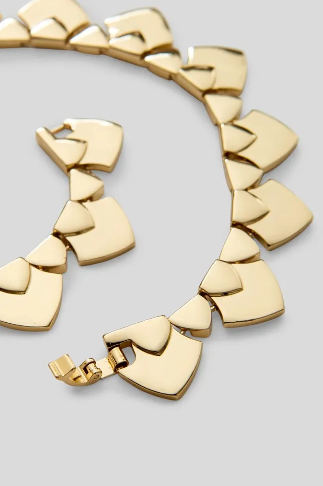 Women Scanlan Theodore Jewelry TRIANGLE CHOKER Lightgold Women Scanlan Theodore Jewelry TRIANGLE CHOKER Lightgold
