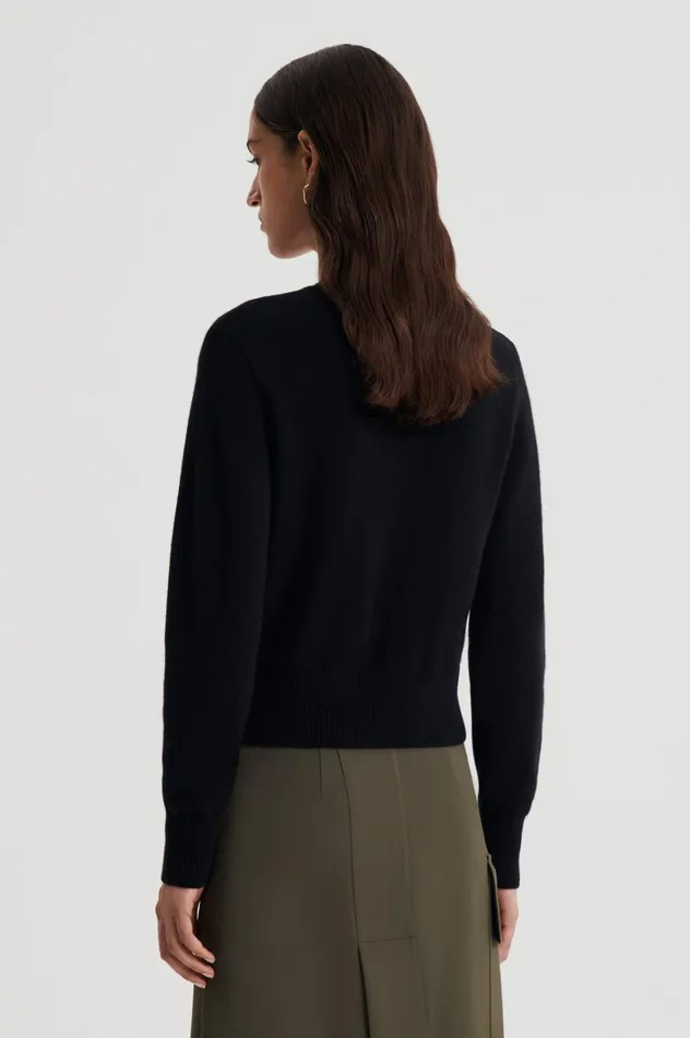 Women Scanlan Theodore Knitwear CASHMERE CREW SWEATER Black Women Scanlan Theodore Knitwear CASHMERE CREW SWEATER Black