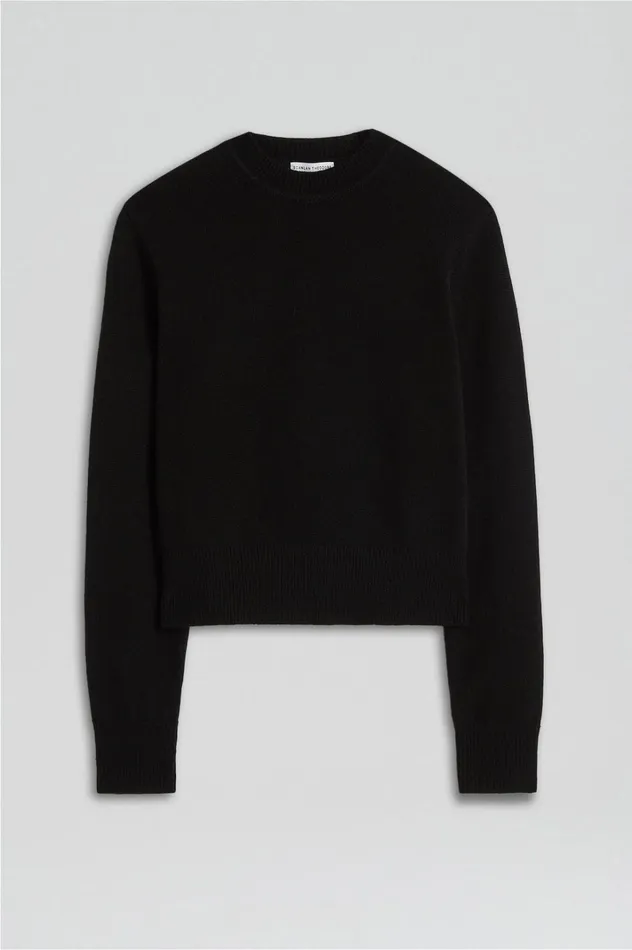 Women Scanlan Theodore Knitwear CASHMERE CREW SWEATER Black Women Scanlan Theodore Knitwear CASHMERE CREW SWEATER Black