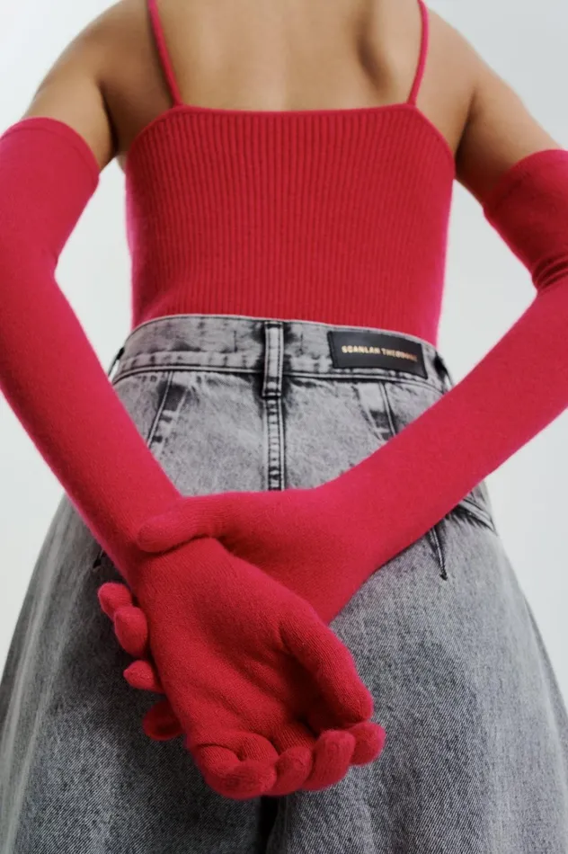 Women Scanlan Theodore Knitwear CASHMERE GLOVES Rosa