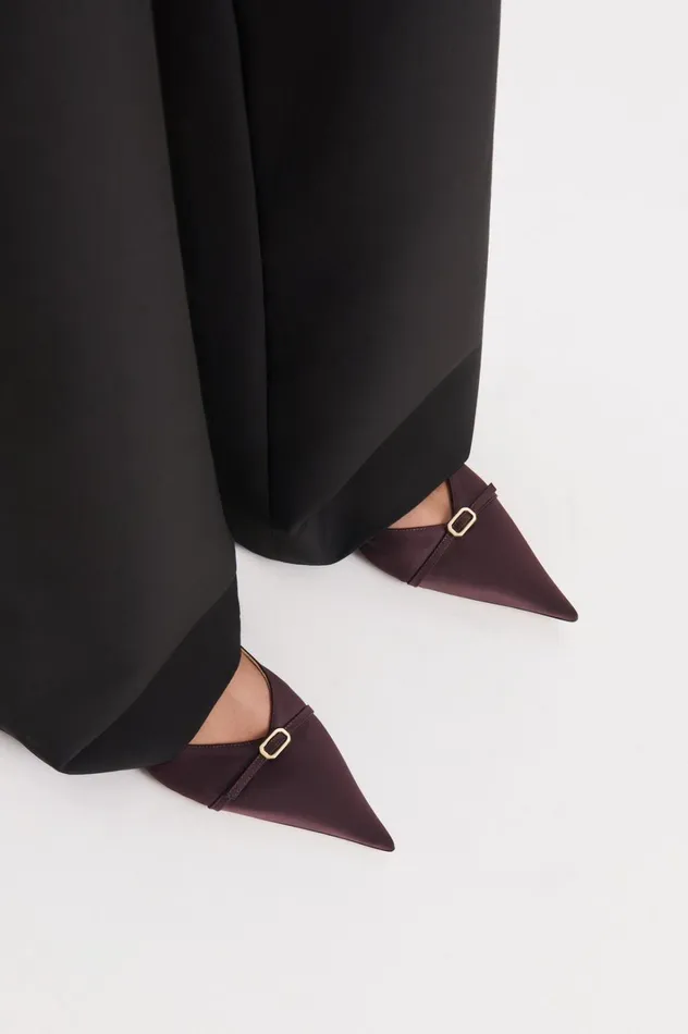 Women Scanlan Theodore Shoes SATIN SLINGBACK 2 Darkmulberry Women Scanlan Theodore Shoes SATIN SLINGBACK 2 Darkmulberry