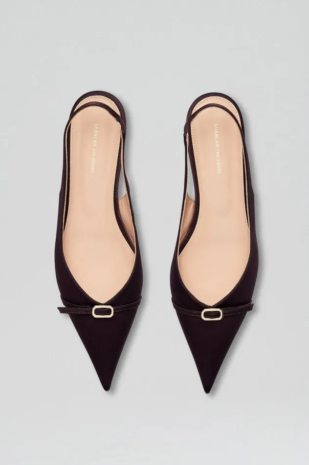 Women Scanlan Theodore Shoes SATIN SLINGBACK 2 Darkmulberry Women Scanlan Theodore Shoes SATIN SLINGBACK 2 Darkmulberry