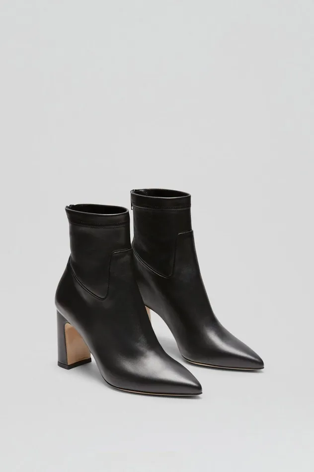 Women Scanlan Theodore Shoes STRETCH ANKLE BOOT 85 Black