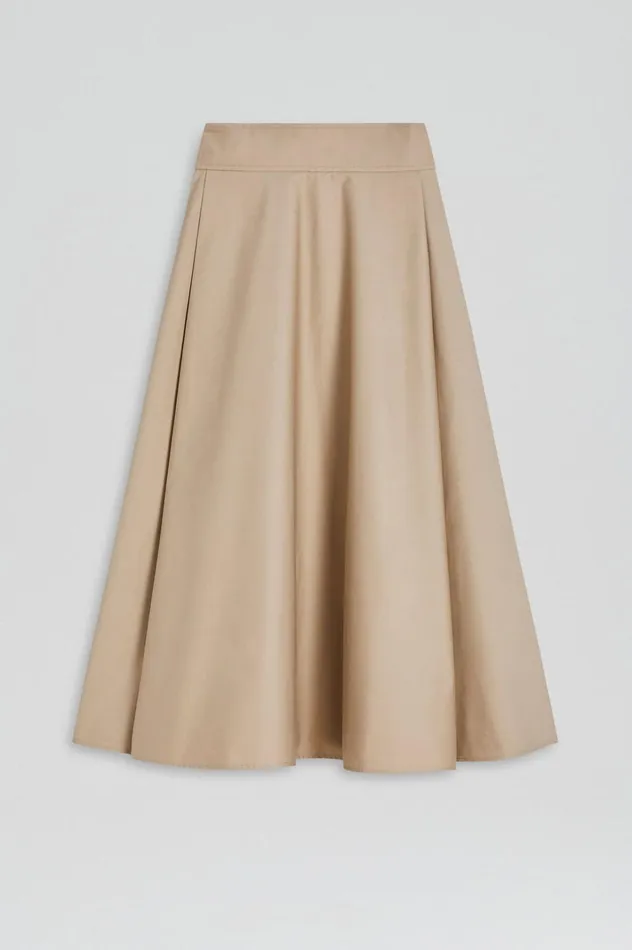 Women Scanlan Theodore Skirts COTTON PLEAT FRONT SKIRT Trench Women Scanlan Theodore Skirts COTTON PLEAT FRONT SKIRT Trench