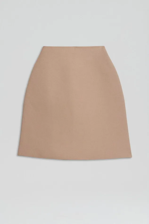 Women Scanlan Theodore Skirts CREPE KNIT MINI SKIRT Oat Women Scanlan Theodore Skirts CREPE KNIT MINI SKIRT Oat
