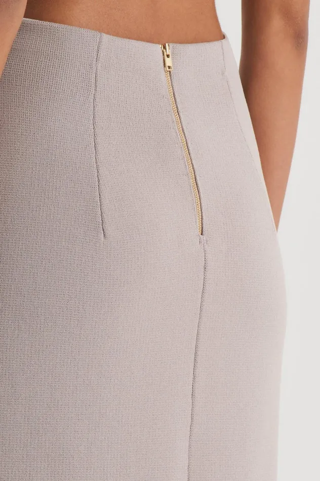 Women Scanlan Theodore Skirts CREPE KNIT PENCIL SKIRT MIDI Oyster