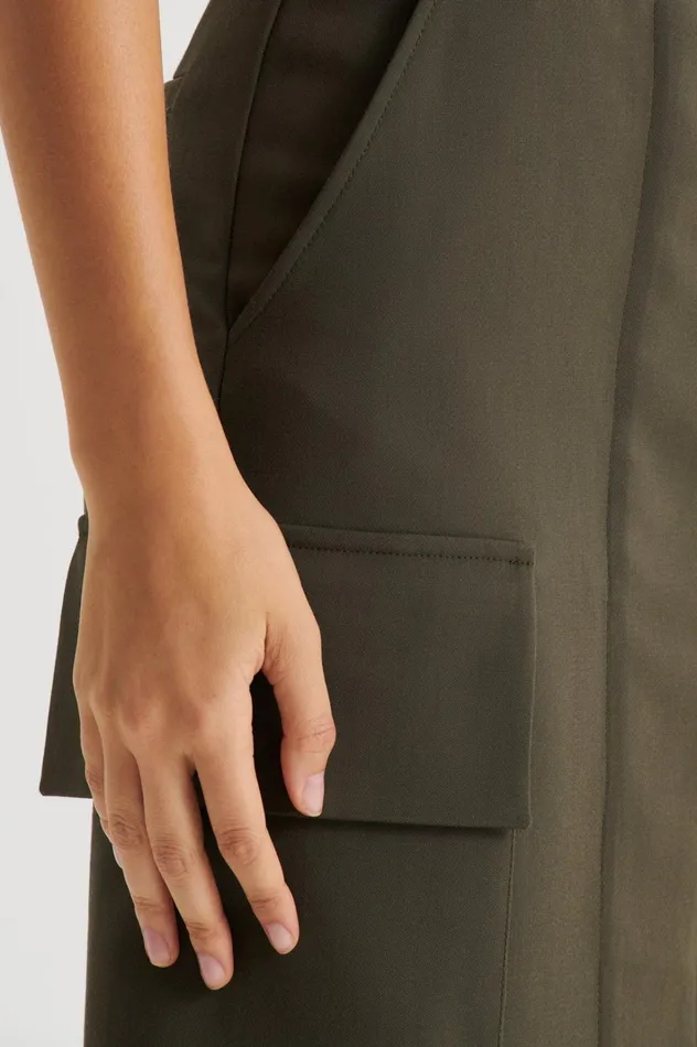Women Scanlan Theodore Skirts TAILORED PATCH POCKET SKIRT Jungle Women Scanlan Theodore Skirts TAILORED PATCH POCKET SKIRT Jungle