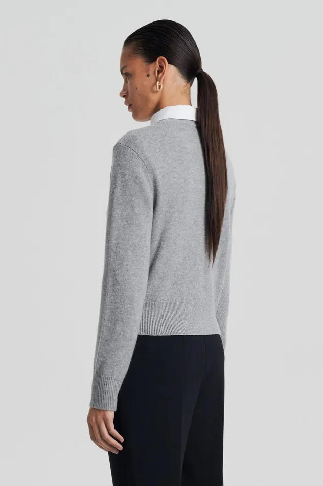 Women Scanlan Theodore Sweaters CASHMERE CREW SWEATER Greymelange Women Scanlan Theodore Sweaters CASHMERE CREW SWEATER Greymelange