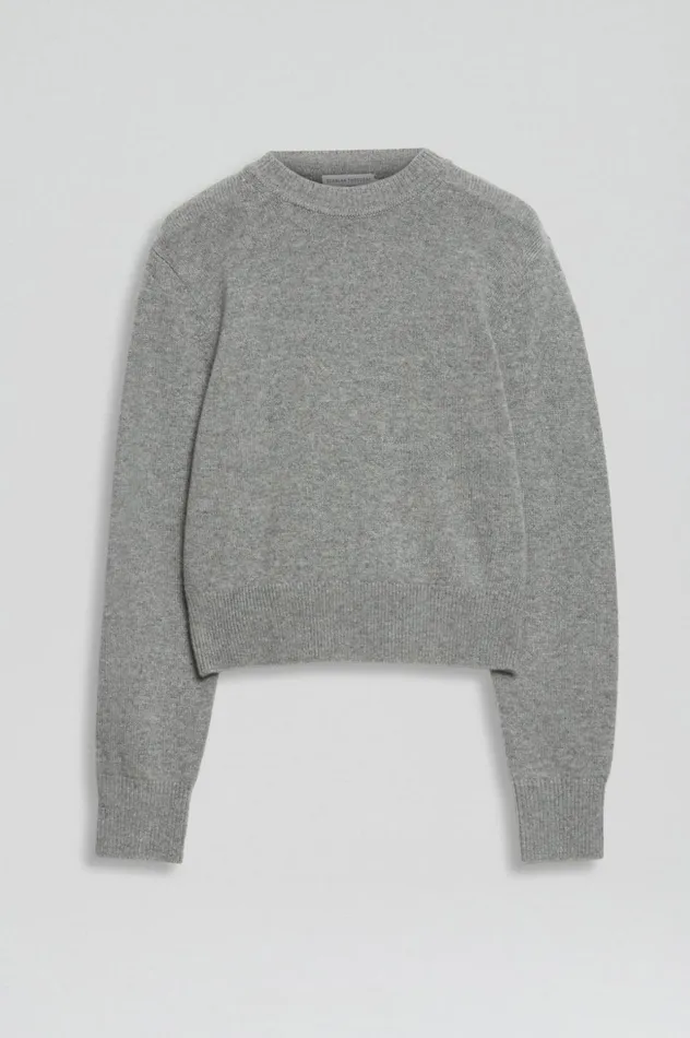 Women Scanlan Theodore Sweaters CASHMERE CREW SWEATER Greymelange Women Scanlan Theodore Sweaters CASHMERE CREW SWEATER Greymelange