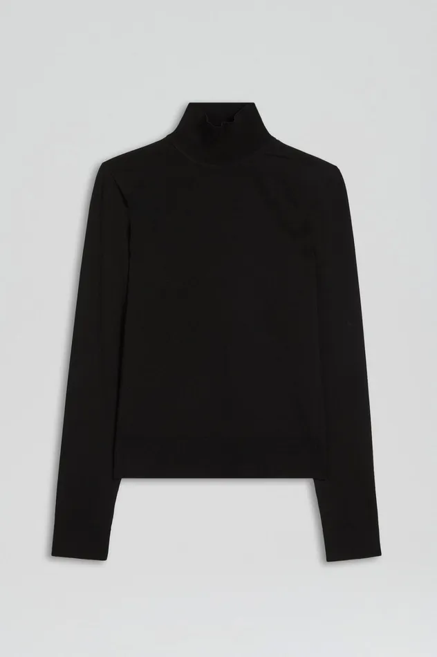 Women Scanlan Theodore Sweaters MICRO KNIT LONG SLEEVE SWEATER Black Women Scanlan Theodore Sweaters MICRO KNIT LONG SLEEVE SWEATER Black