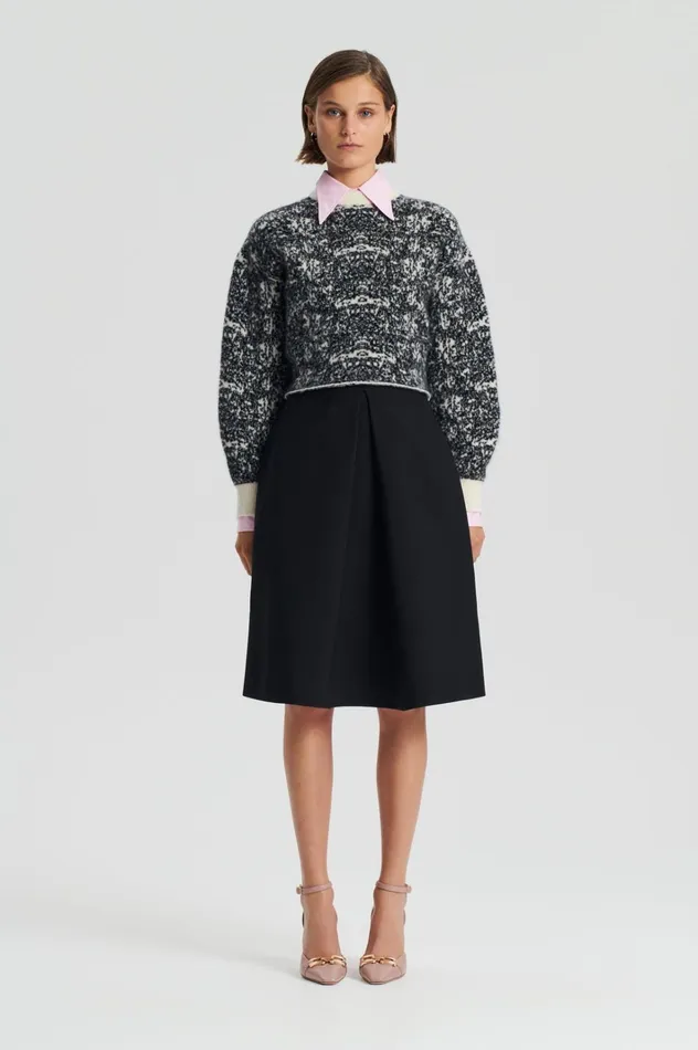 Women Scanlan Theodore Sweaters OCELOT COCOON SWEATER Blackcream