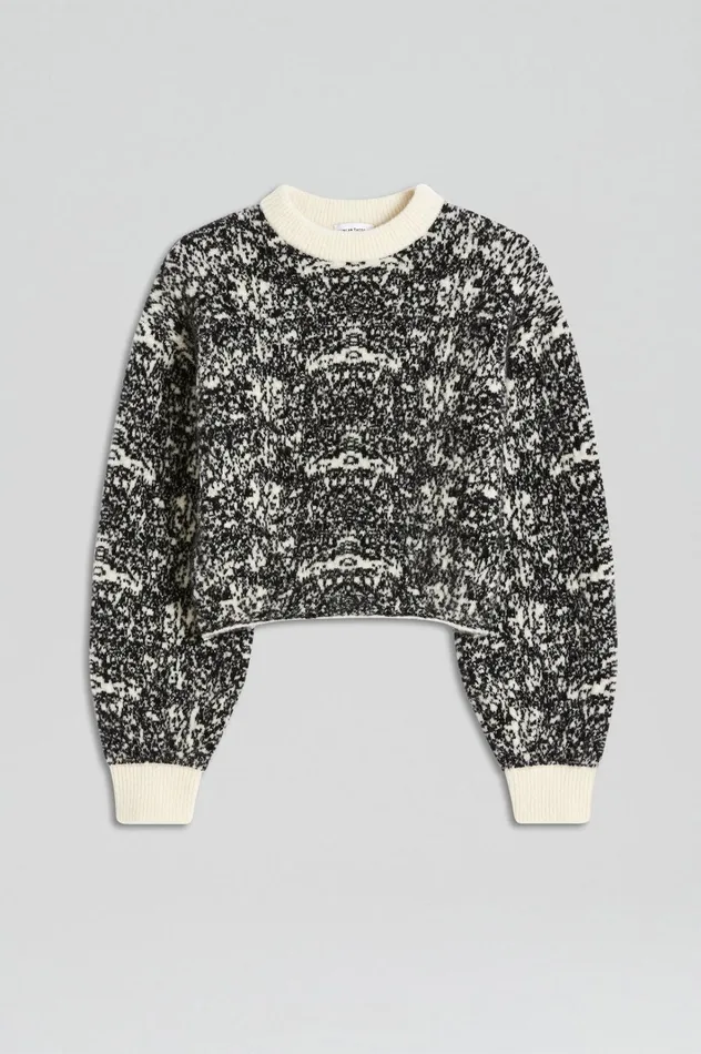 Women Scanlan Theodore Sweaters OCELOT COCOON SWEATER Blackcream Women Scanlan Theodore Sweaters OCELOT COCOON SWEATER Blackcream
