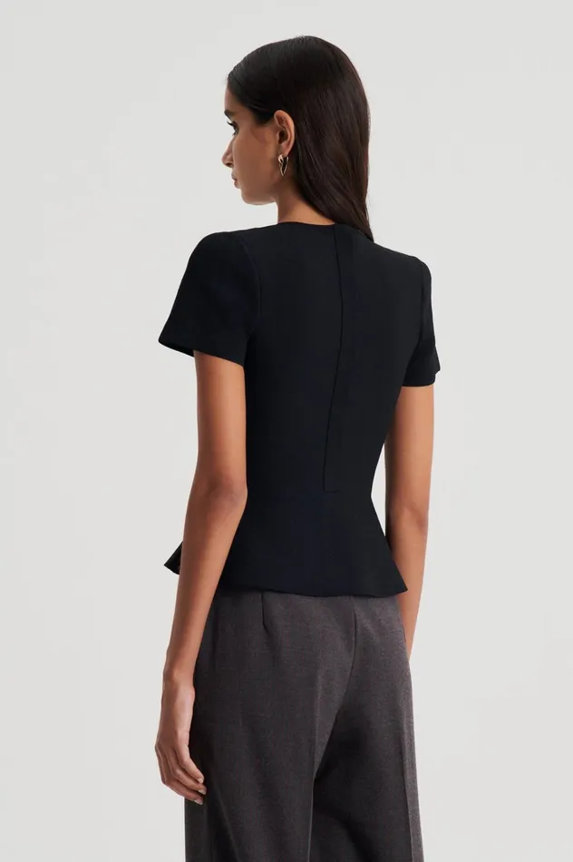 Women Scanlan Theodore Tops CREPE KNIT CRAVAT TOP Black Women Scanlan Theodore Tops CREPE KNIT CRAVAT TOP Black