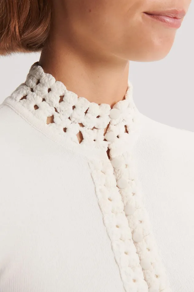 Women Scanlan Theodore Tops CREPE KNIT DAISY SHORT SLEEVE TOP Cream Women Scanlan Theodore Tops CREPE KNIT DAISY SHORT SLEEVE TOP Cream