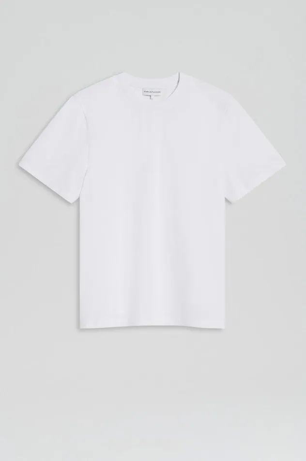 Women Scanlan Theodore Tops MERCERISED LOOSE FIT TSHIRT White Women Scanlan Theodore Tops MERCERISED LOOSE FIT TSHIRT White
