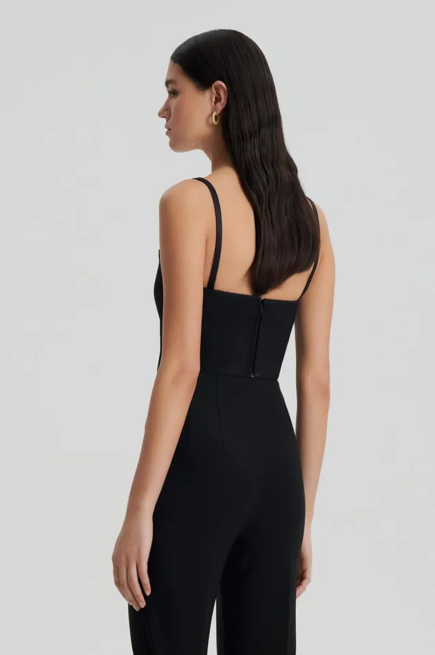 Women Scanlan Theodore Tops SATIN BUSTIER Black Women Scanlan Theodore Tops SATIN BUSTIER Black