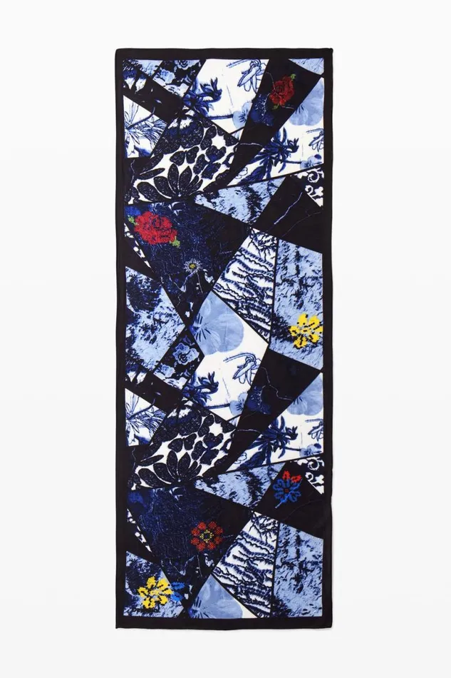 Women Scarves And Scarf Desigual Denim Floral Scarf