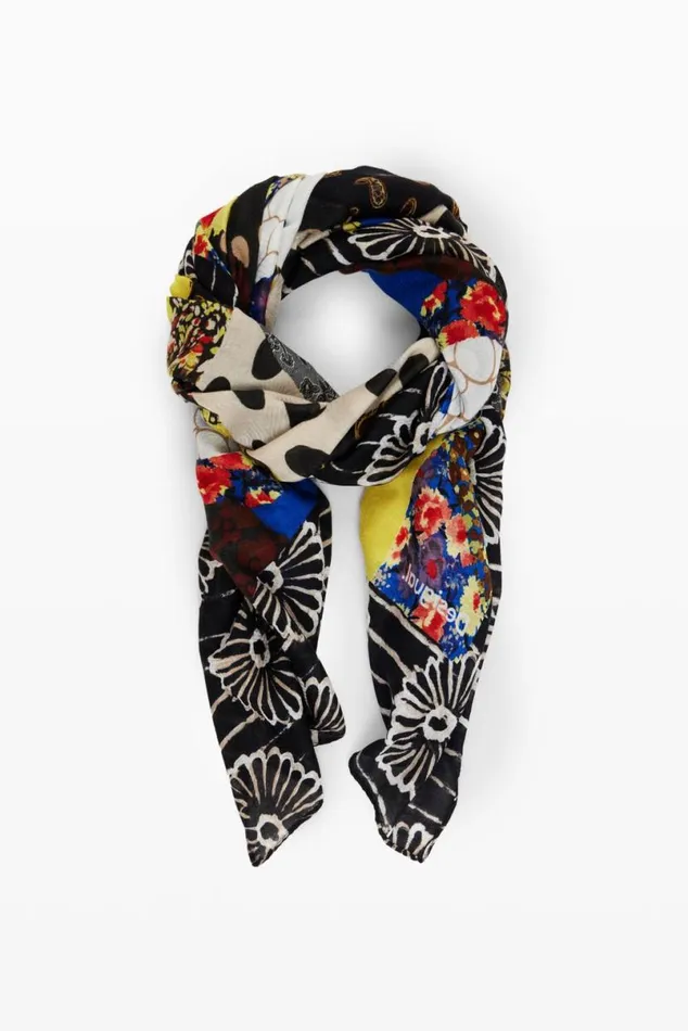 Women Scarves And Scarf Desigual Floral Patch Scarf