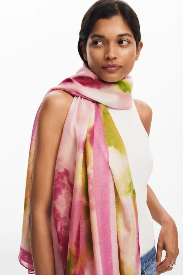 Women Scarves And Scarf Desigual Rectangular Watercolor Scarf
