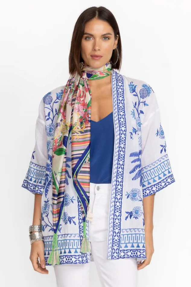 Women Scarves Johnny Was ALDRICH SCARF Aldrich Scarf Print Women Scarves Johnny Was ALDRICH SCARF Aldrich Scarf Print