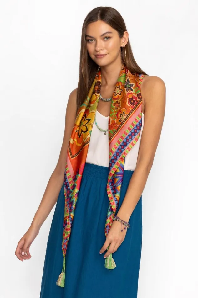 Women Scarves Johnny Was TIEDYE SILK SCARF Tiedye Scarf Print Women Scarves Johnny Was TIEDYE SILK SCARF Tiedye Scarf Print