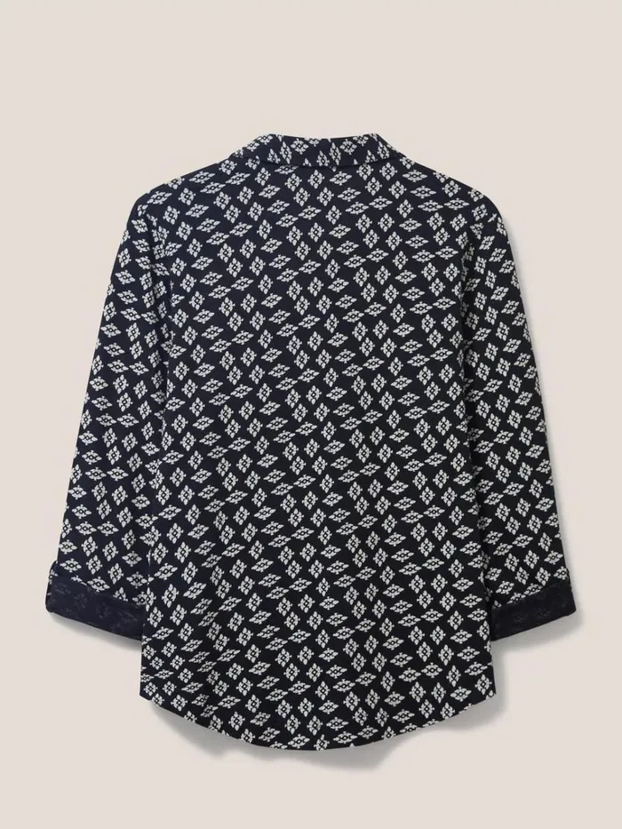 Women SHIRTS and BLOUSES White Stuff Annie Cotton Jersey Shirt Black Print Women SHIRTS and BLOUSES White Stuff Annie Cotton Jersey Shirt Black Print