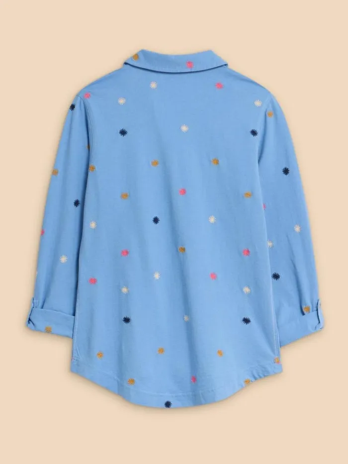 Women SHIRTS and BLOUSES White Stuff ANNIE JERSEY EMBROIDERED SHIRT Blue Multi Women SHIRTS and BLOUSES White Stuff ANNIE JERSEY EMBROIDERED SHIRT Blue Multi