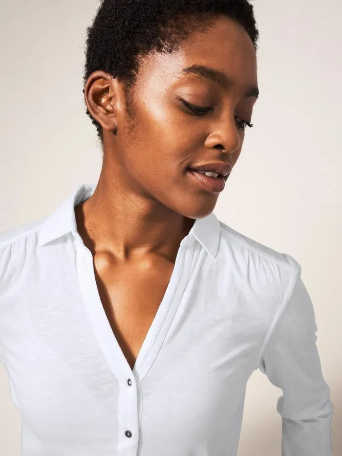 Women SHIRTS and BLOUSES White Stuff Annie Jersey Shirt Brilliant White