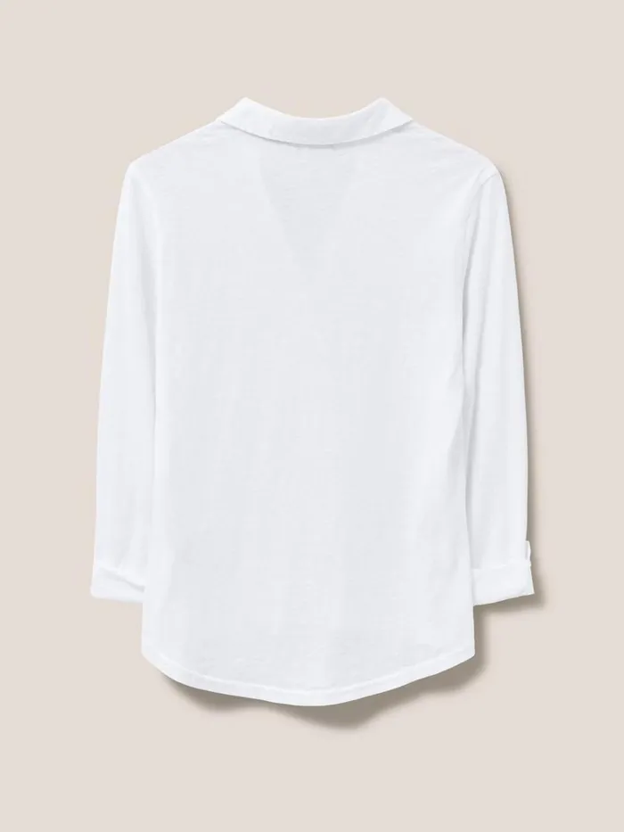 Women SHIRTS and BLOUSES White Stuff Annie Jersey Shirt Brilliant White Women SHIRTS and BLOUSES White Stuff Annie Jersey Shirt Brilliant White