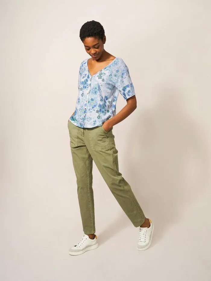 Women SHIRTS and BLOUSES White Stuff BRODERIE MIX TWO WAY TOP White Print