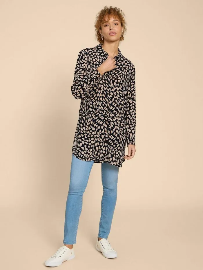 Women SHIRTS and BLOUSES White Stuff Danika Printed Tunic Black Multi