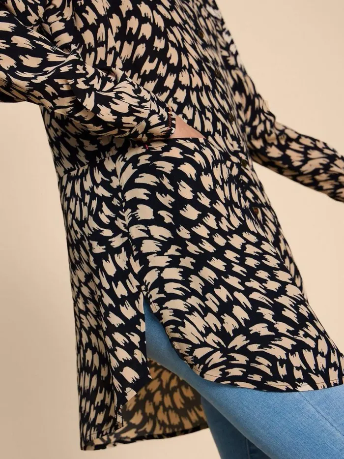 Women SHIRTS and BLOUSES White Stuff Danika Printed Tunic Black Multi Women SHIRTS and BLOUSES White Stuff Danika Printed Tunic Black Multi