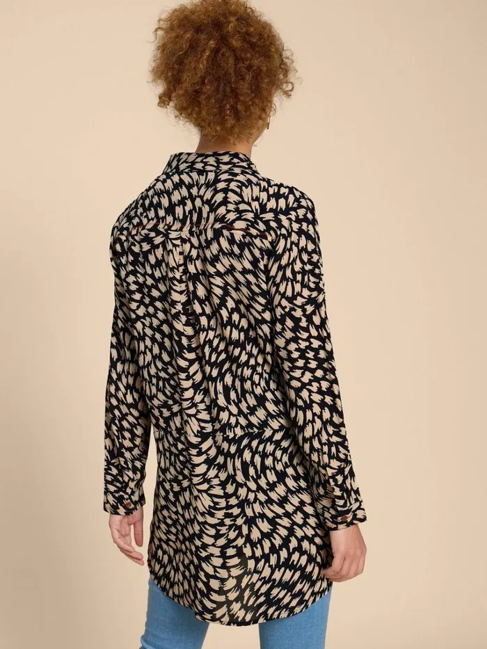 Women SHIRTS and BLOUSES White Stuff Danika Printed Tunic Black Multi Women SHIRTS and BLOUSES White Stuff Danika Printed Tunic Black Multi