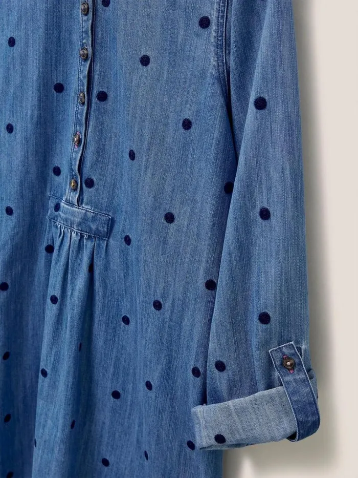 Women SHIRTS and BLOUSES White Stuff Eva Embroidered Denim Tunic Mid Denim Women SHIRTS and BLOUSES White Stuff Eva Embroidered Denim Tunic Mid Denim