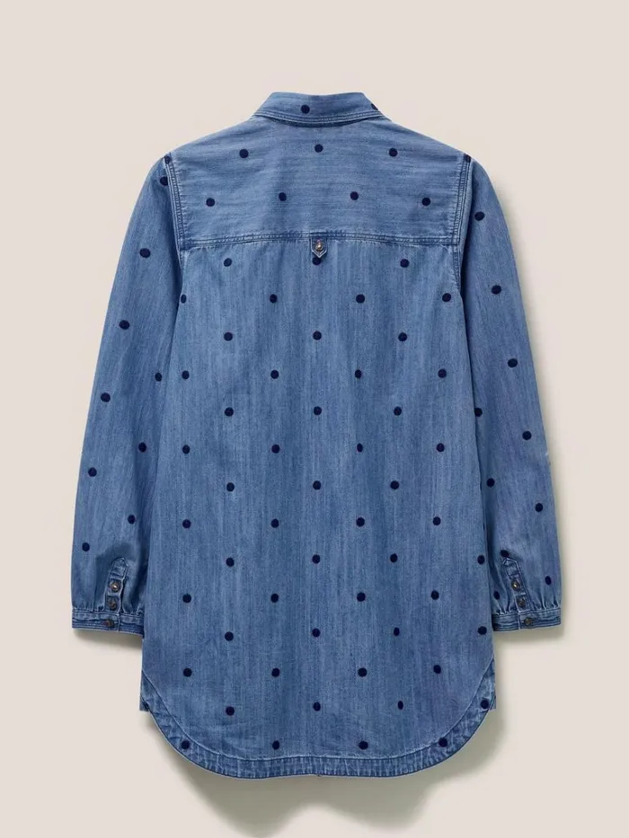 Women SHIRTS and BLOUSES White Stuff Eva Embroidered Denim Tunic Mid Denim Women SHIRTS and BLOUSES White Stuff Eva Embroidered Denim Tunic Mid Denim