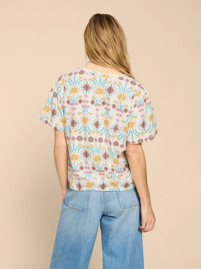 Women SHIRTS and BLOUSES White Stuff Ferne Linen Blend Shirt Natural Print