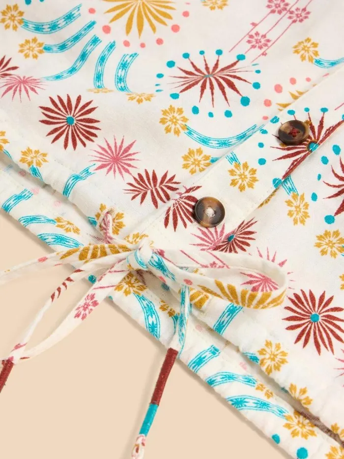 Women SHIRTS and BLOUSES White Stuff Ferne Linen Blend Shirt Natural Print