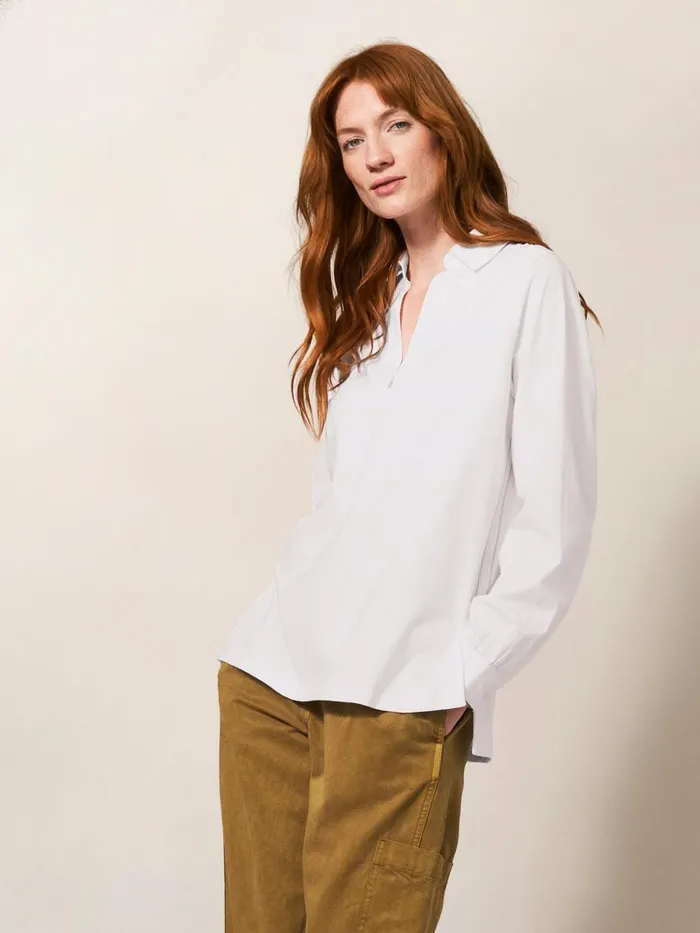 Women SHIRTS and BLOUSES White Stuff Fran Long Sleeve Shirt Brilliant White Women SHIRTS and BLOUSES White Stuff Fran Long Sleeve Shirt Brilliant White