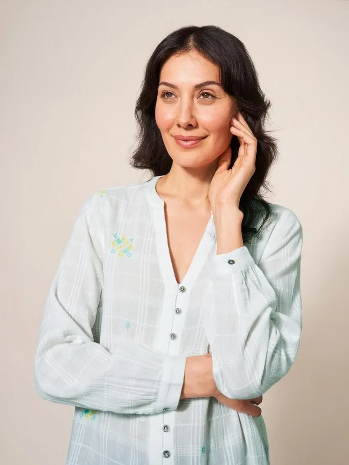 Women SHIRTS and BLOUSES White Stuff Kate Embroidered Cotton Shirt Pale Ivory Women SHIRTS and BLOUSES White Stuff Kate Embroidered Cotton Shirt Pale Ivory