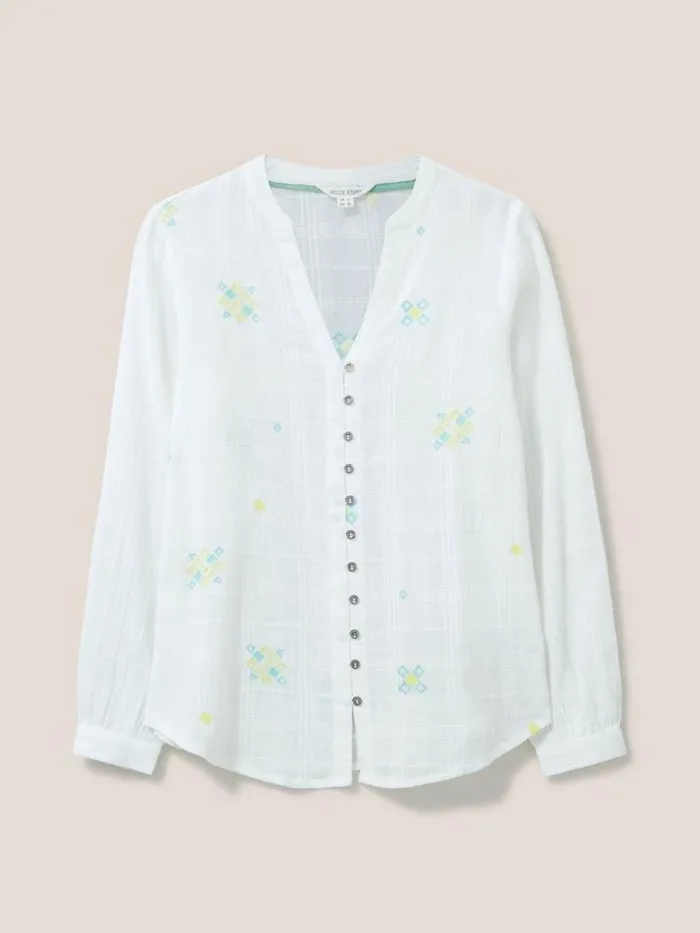 Women SHIRTS and BLOUSES White Stuff Kate Embroidered Cotton Shirt Pale Ivory Women SHIRTS and BLOUSES White Stuff Kate Embroidered Cotton Shirt Pale Ivory