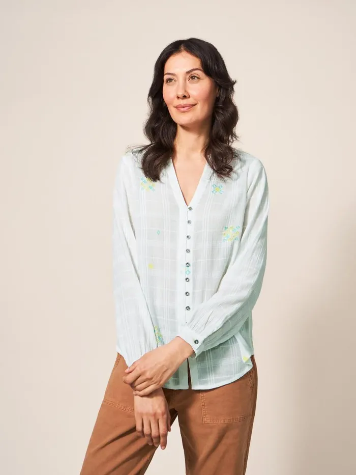 Women SHIRTS and BLOUSES White Stuff Kate Embroidered Cotton Shirt Pale Ivory Women SHIRTS and BLOUSES White Stuff Kate Embroidered Cotton Shirt Pale Ivory